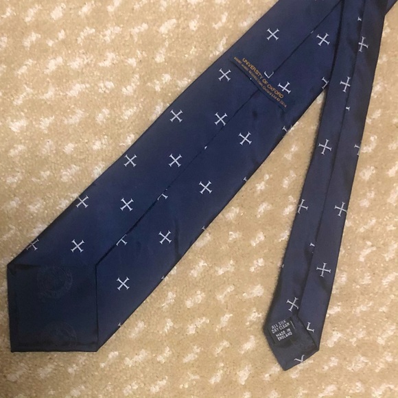 University of Oxford St Cross Tie, Navy - Picture 6 of 8